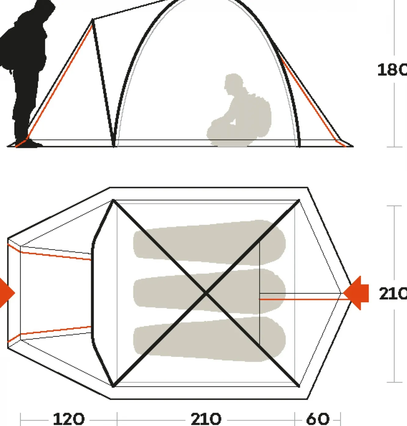 Ferrino TENDA SHABA 3 blu> Outdoor Classic | Camping