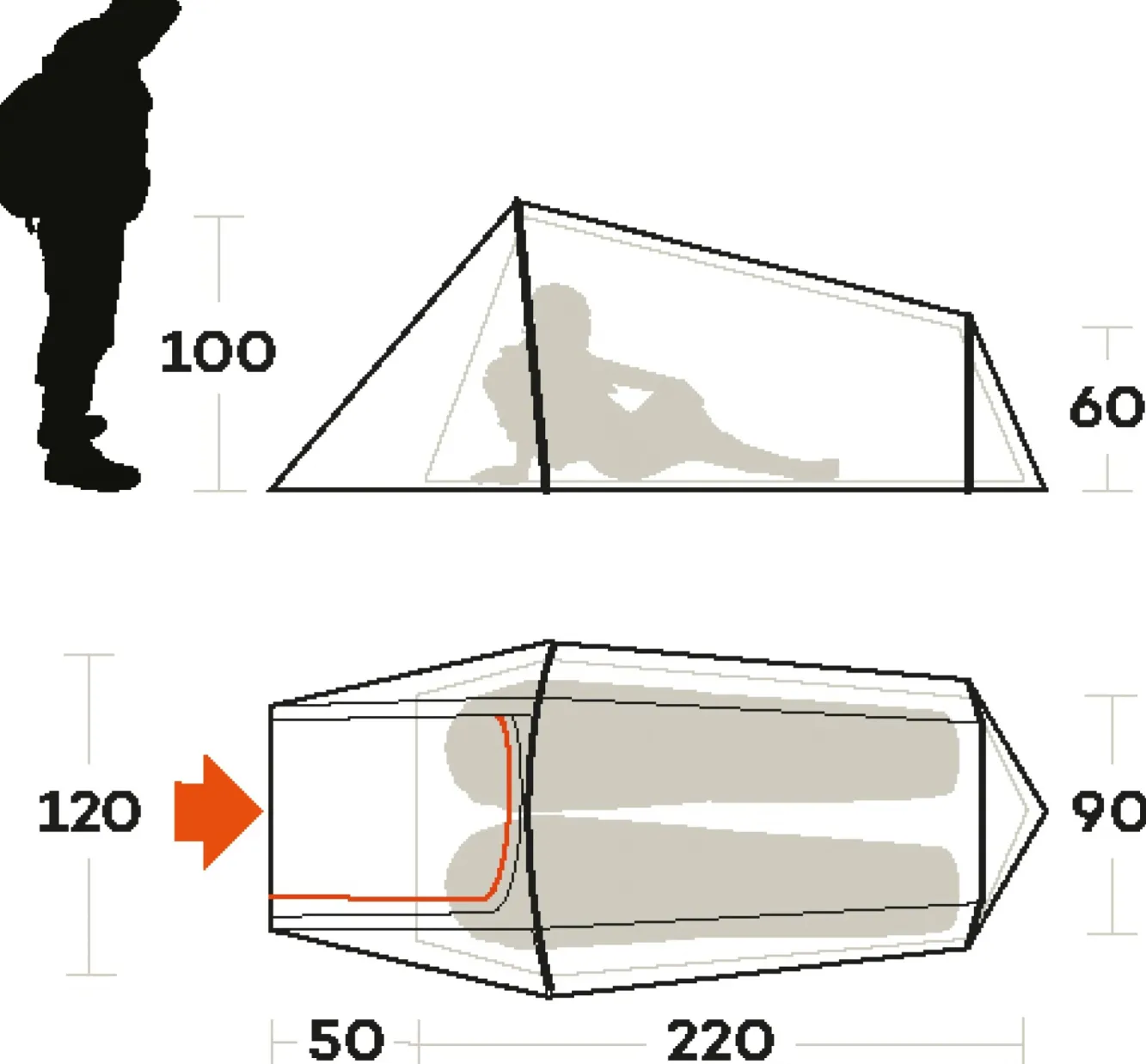 Ferrino TENDA SLING 2> Ultra Light Adventure | Trekking