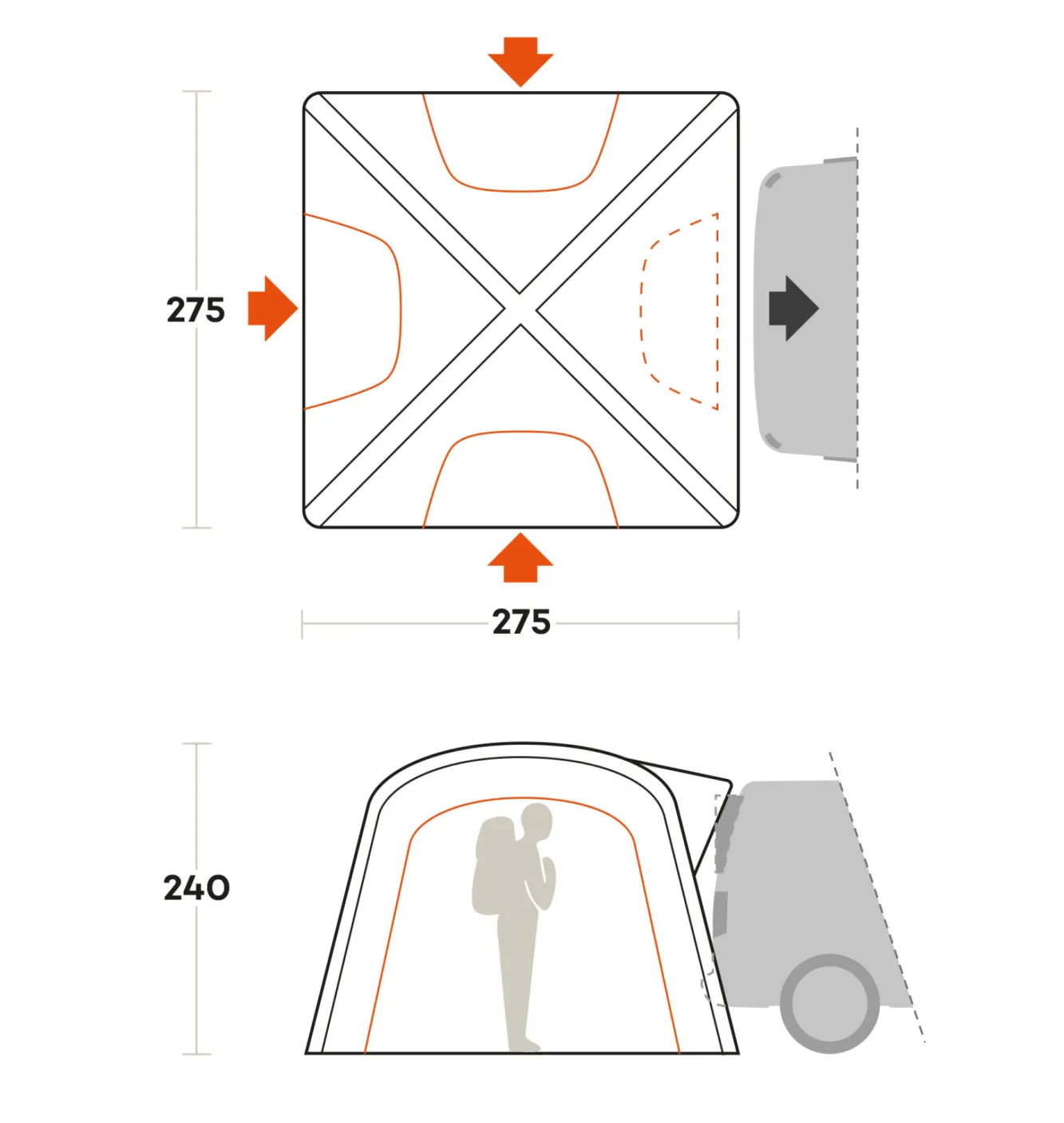 Ferrino TENDA WANDERER TRUNK col. Sabbia> Famiglia | Camping